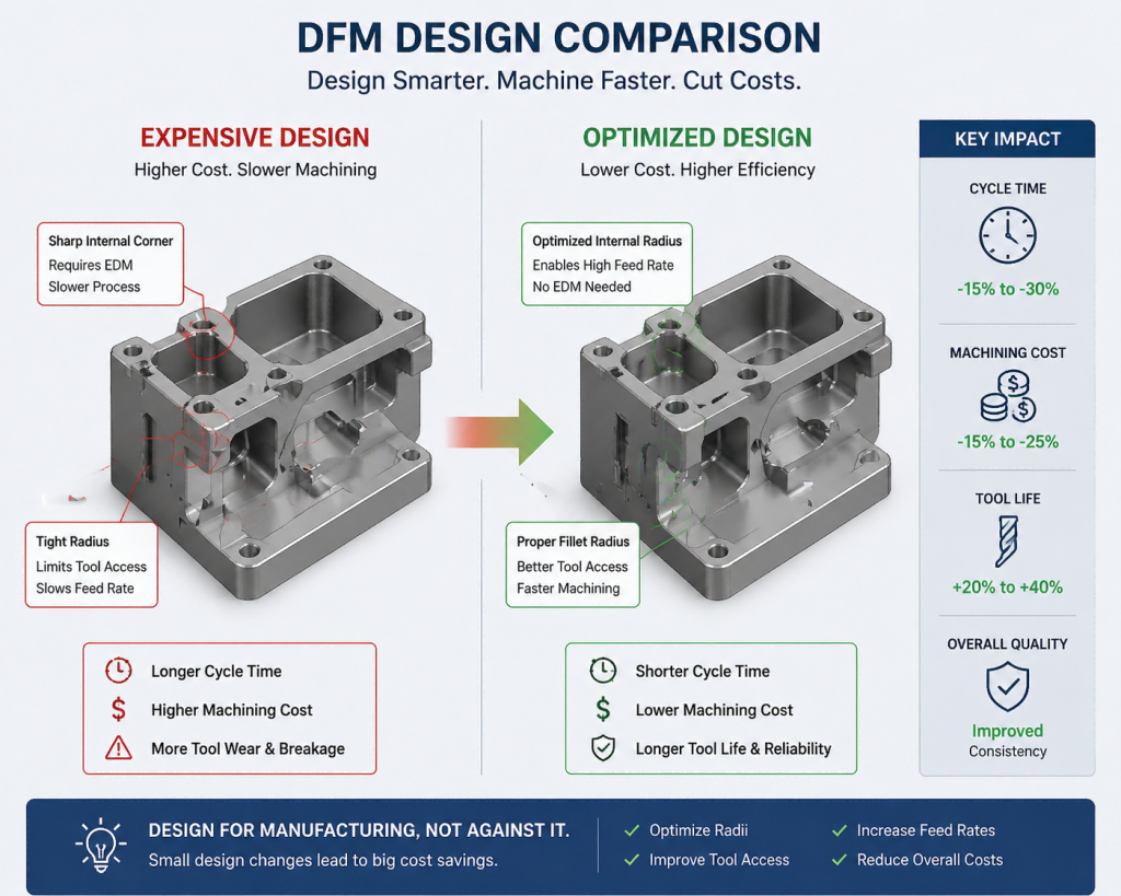 How to Reduce CNC Machining Time Through Better Part Design | Luckymfc Technology
